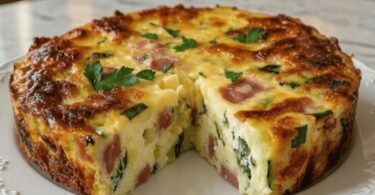 Quiche Sans Pâte Courgettes, Jambon & Fromage