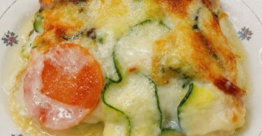 Lasagnes Blanches aux Légumes Gratinées