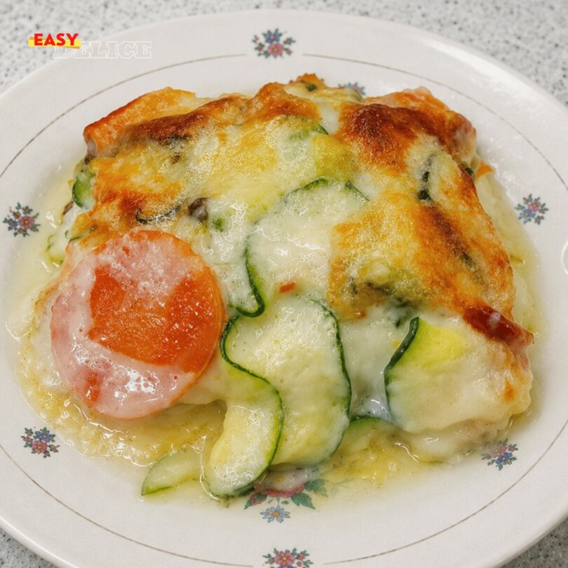 Lasagnes Blanches aux Légumes Gratinées