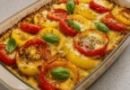 Gratin de Pommes de Terre, Tomates et Mozzarella Ultra Fondant