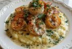 Crevettes à l’Ail sur Purée de Pommes de Terre