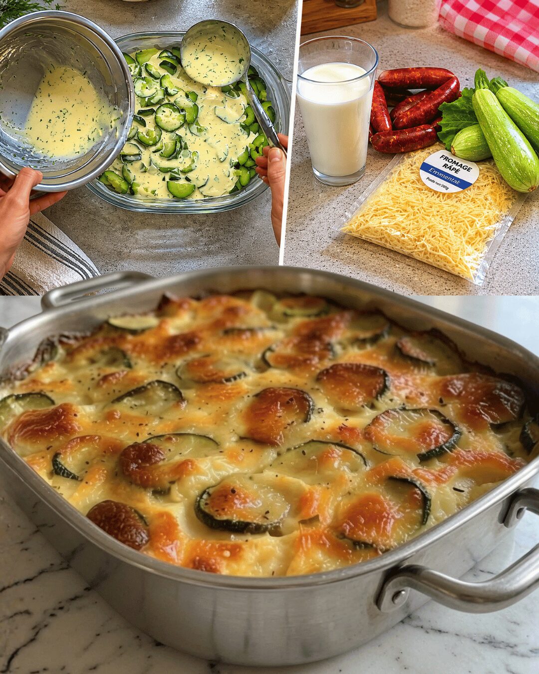 Clafoutis de Courgettes au Chorizo et Fromage Fondant