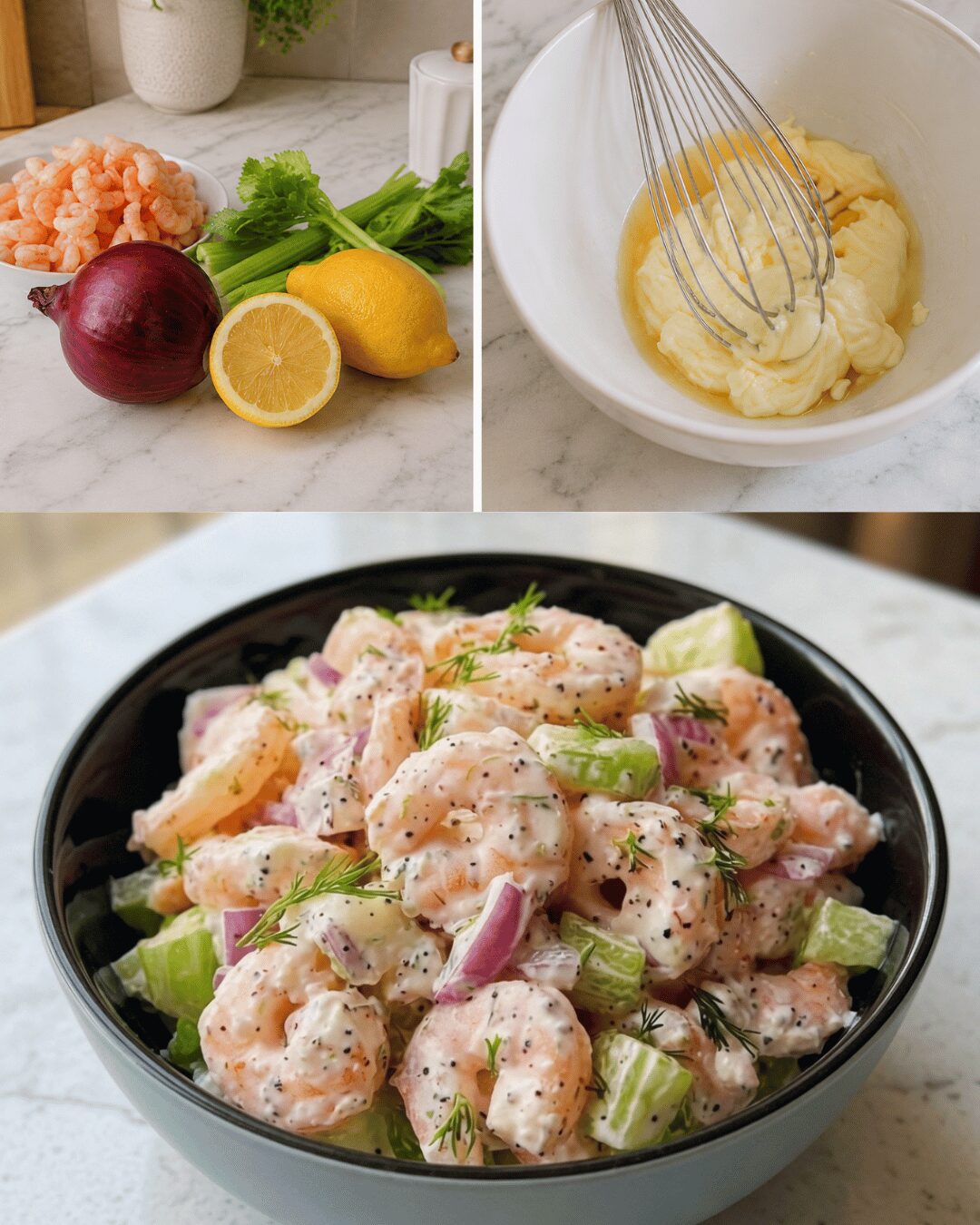 Salade Crémeuse aux Crevettes