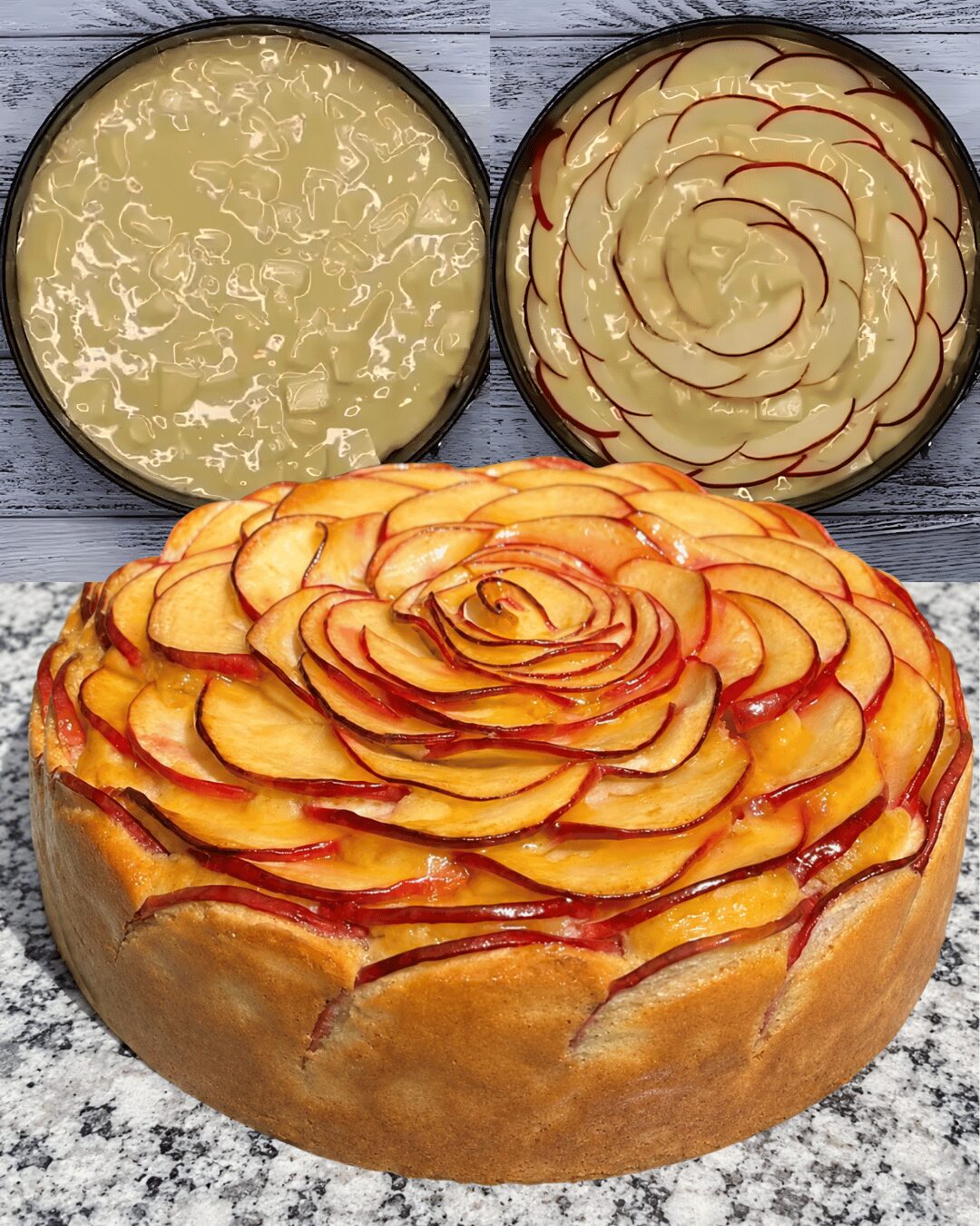 Gâteau aux Pommes Fleur 