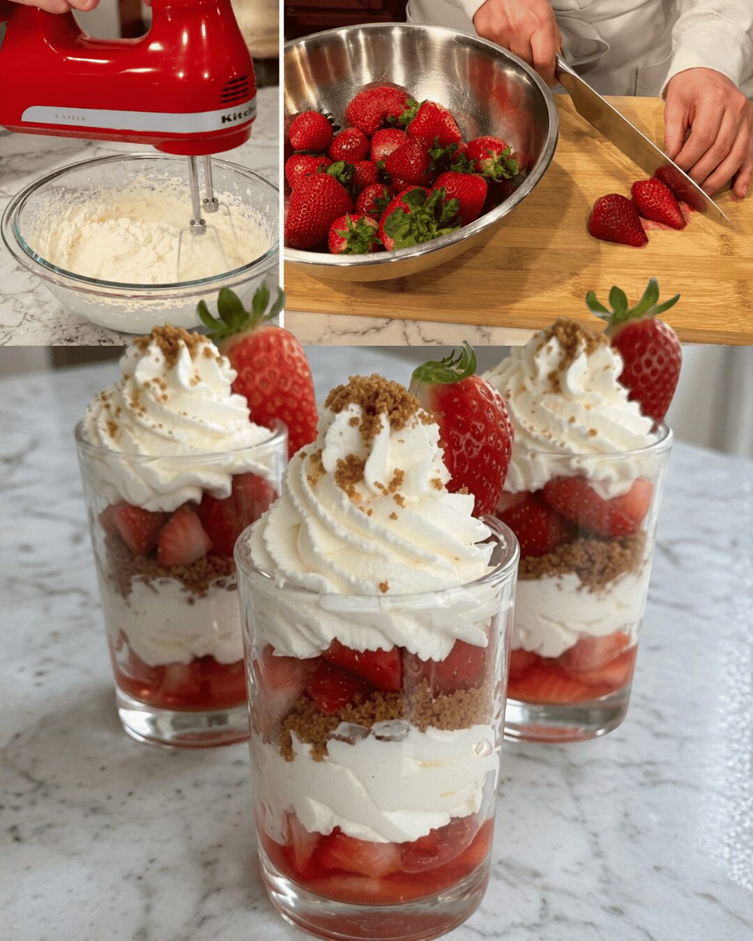 Verrines aux Fraises & Crème Mascarpone
