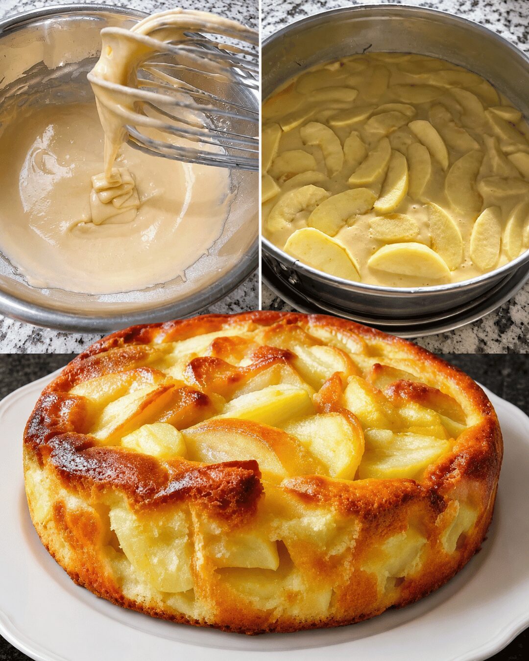 Gâteau Fondant aux Pommes