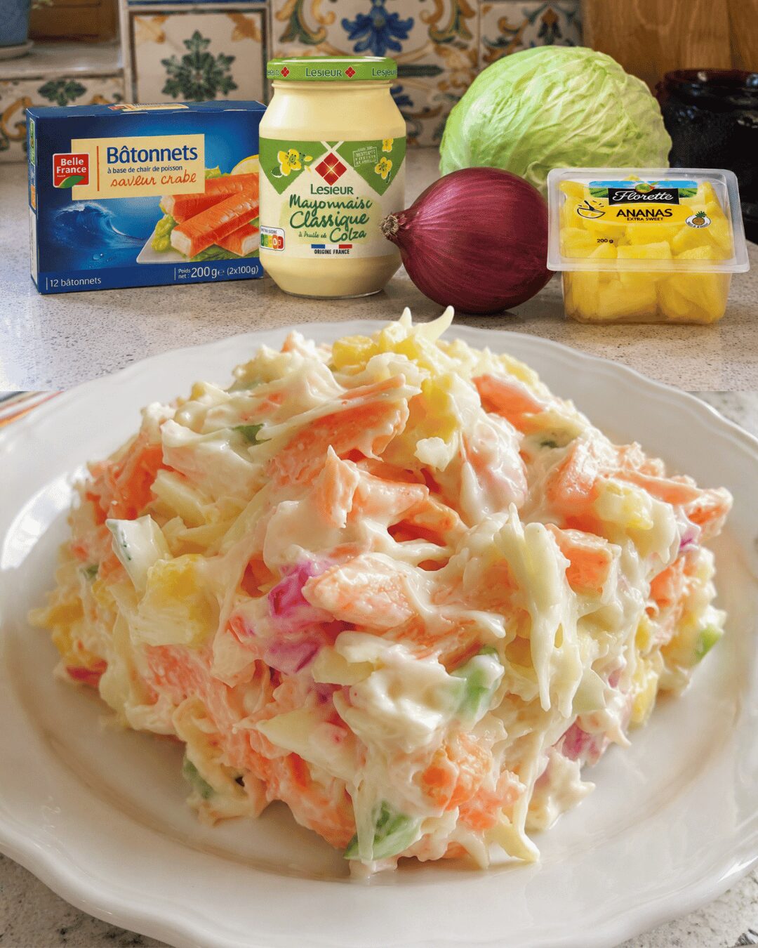 Salade Alaska Crémeuse au Surimi & Ananas