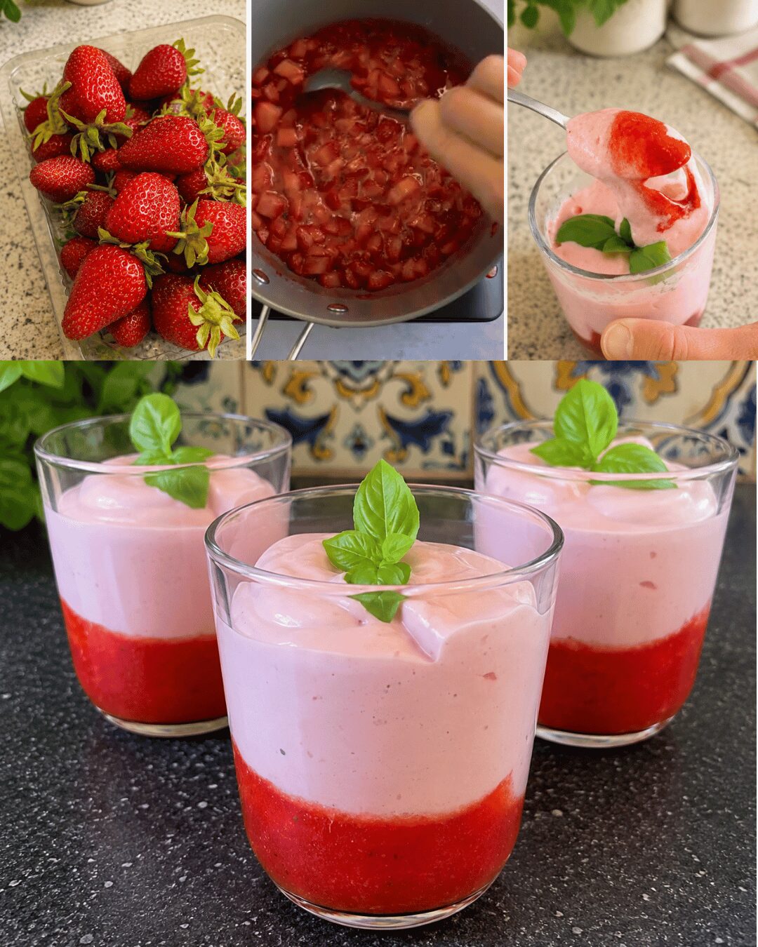 Mousse Fraise Express en Verrines