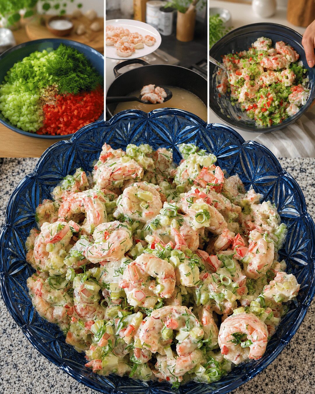 Salade de Crevettes Crémeuse à l’Aneth