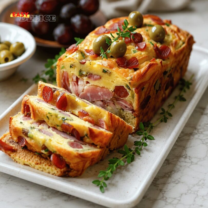 Cake Salé au Jambon et aux Olives