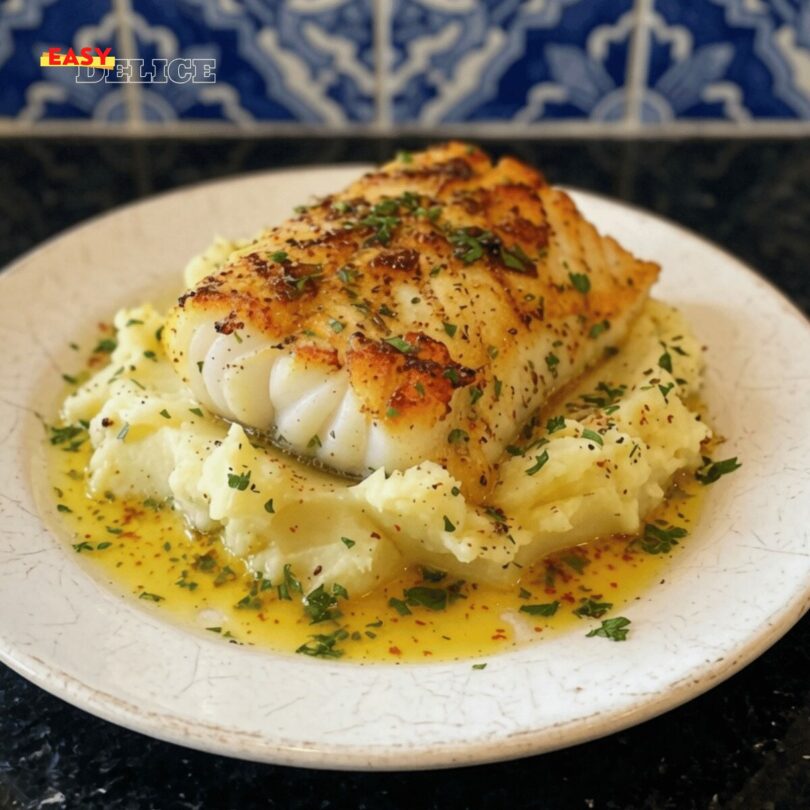 Cabillaud Rôti au Beurre Citronné, Ail & Herbes