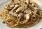 Pâtes Crémeuses Poulet & Champignons