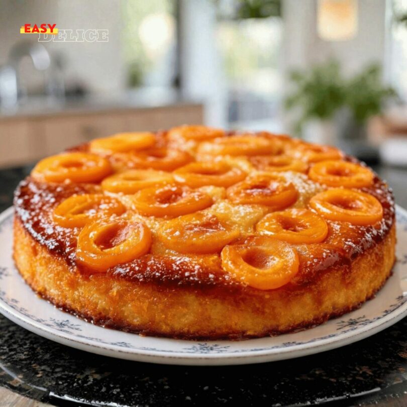 Gâteau Renversé aux Abricots Caramélisés