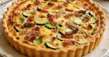 Tarte Fondante aux Courgettes et Lardons