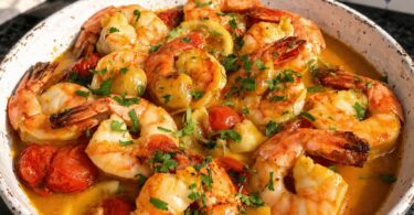 Crevettes à l'Ail, Citron & Tomates Cerises