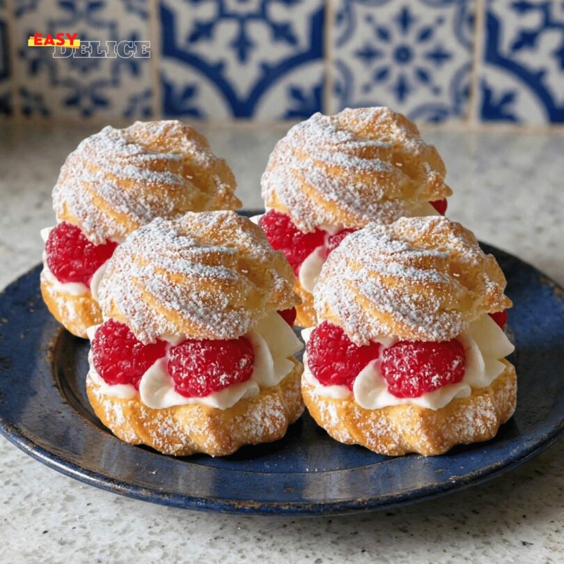 Choux Craquelin aux Framboises