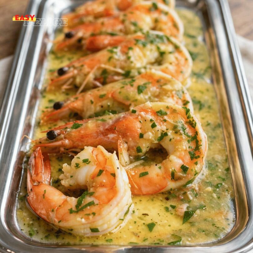 Crevettes à l'Ail, Beurre & Sauce Crémeuse au Vin Blanc