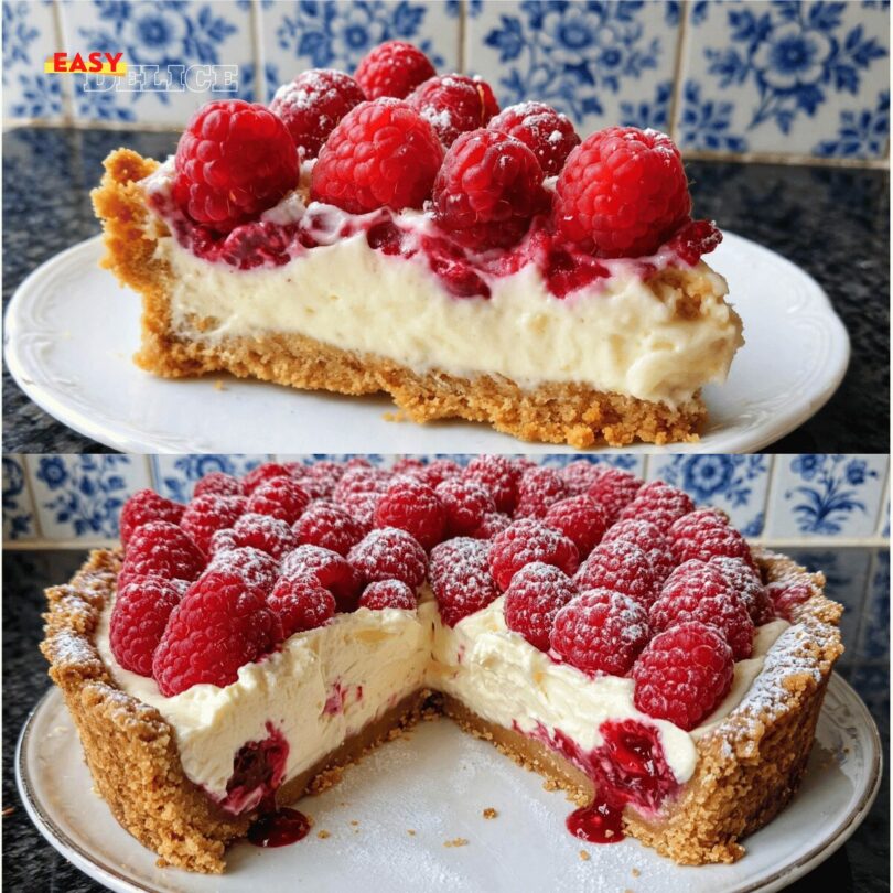 Tarte aux Framboises Sans Cuisson