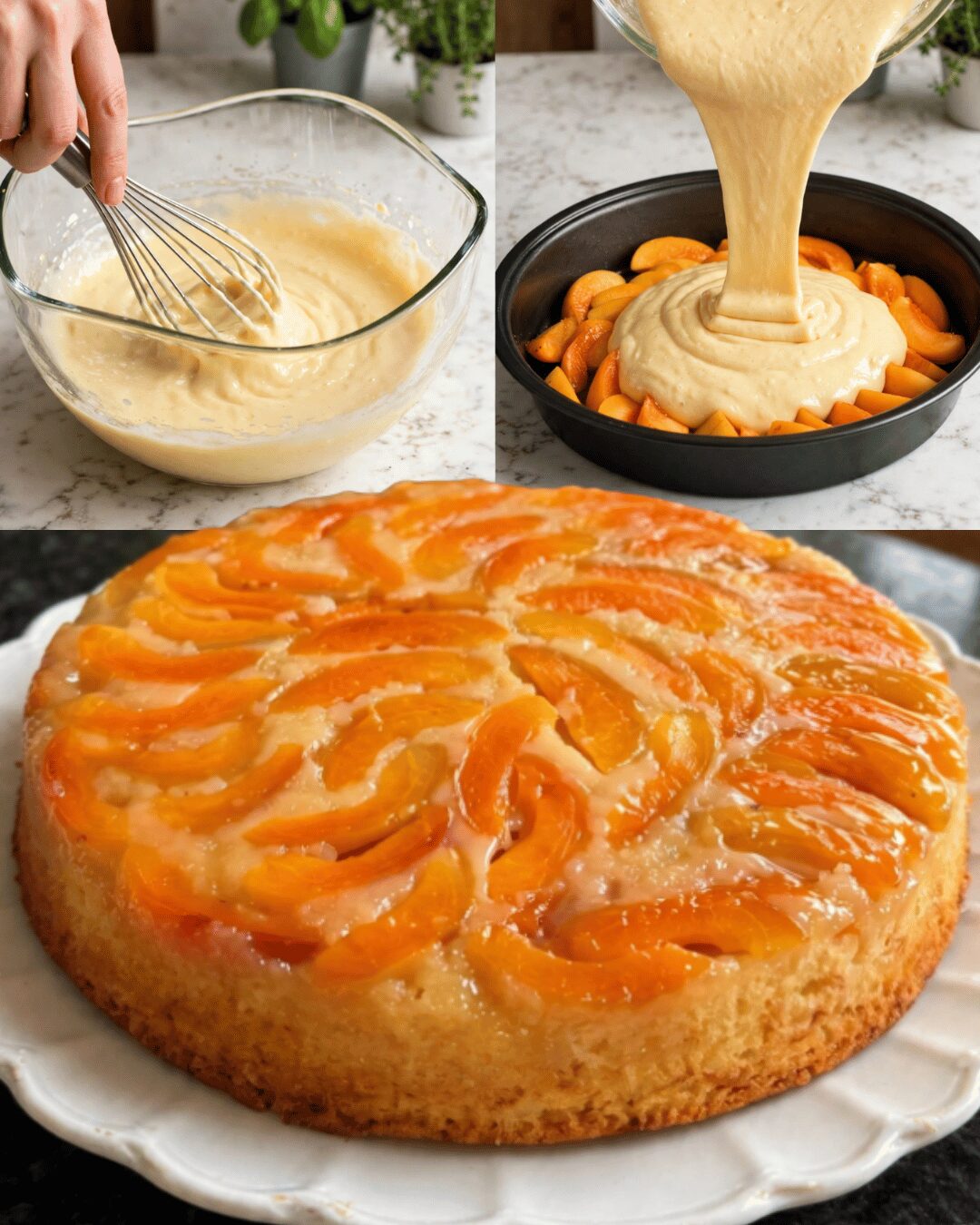 Gâteau Moelleux aux Abricots Caramélisés