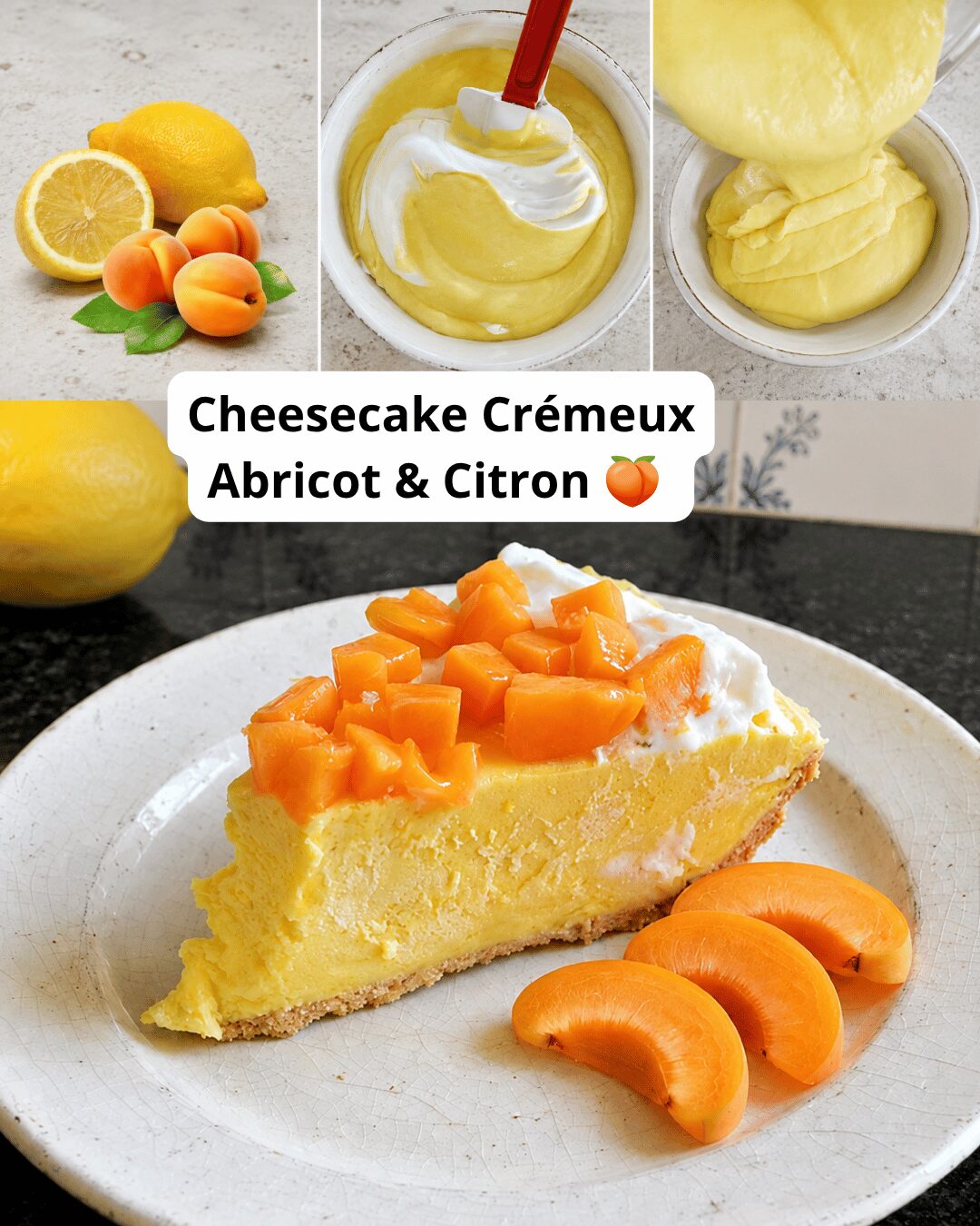 Cheesecake Crémeux Abricot & Citron