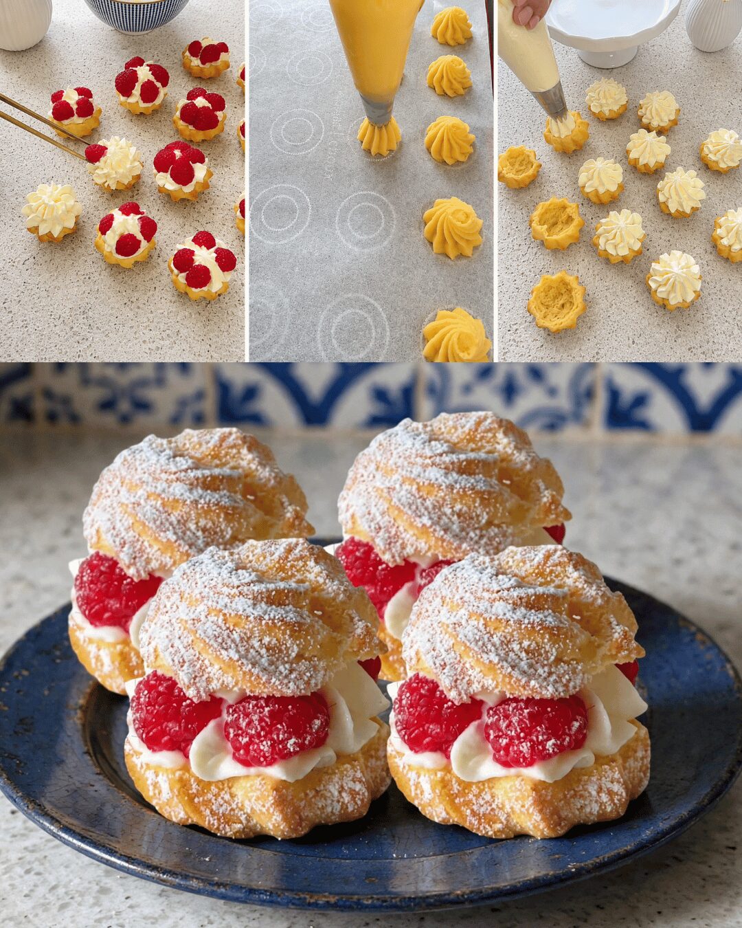 Choux Craquelin aux Framboises