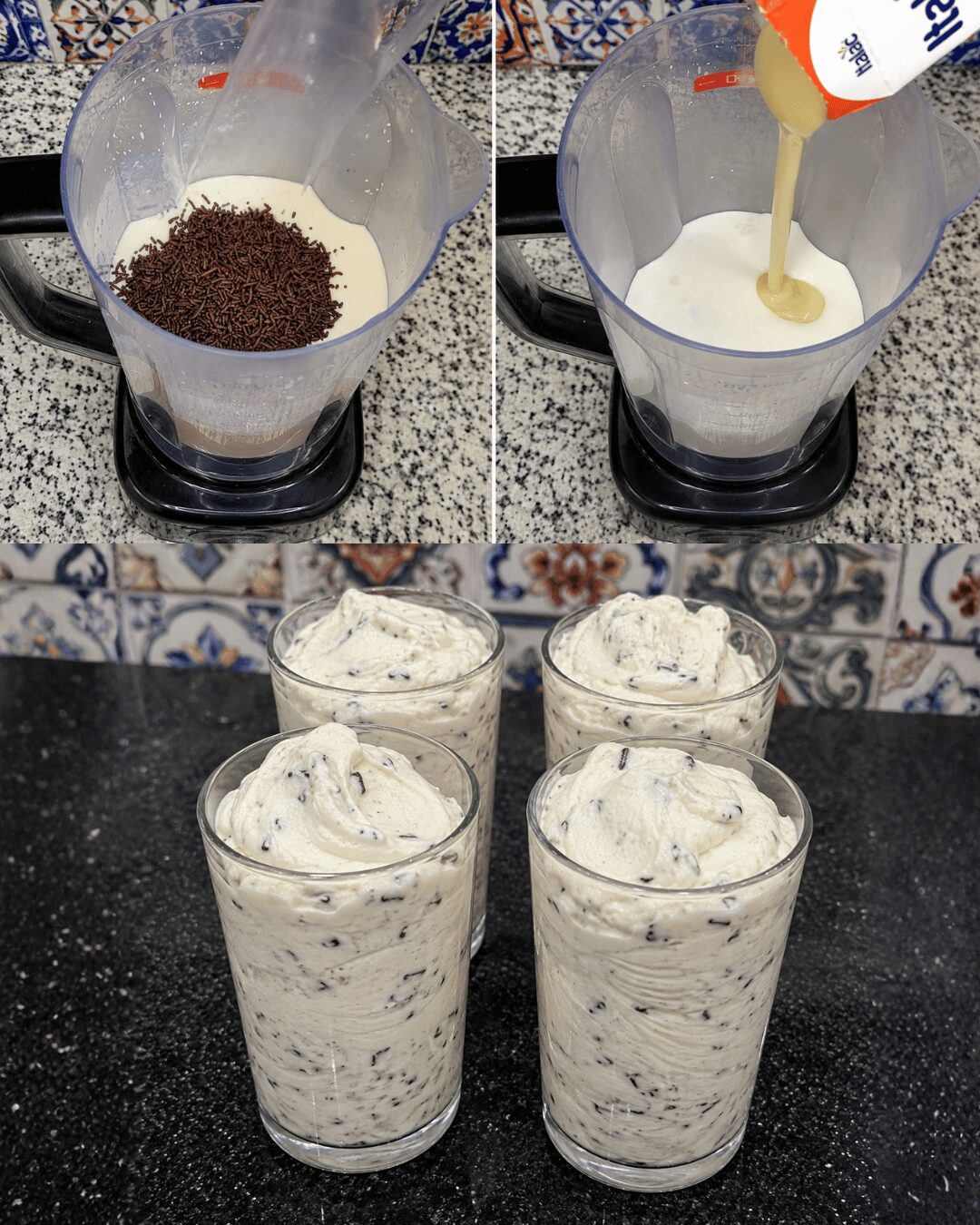 Mousse Chantilly aux Vermicelles de Chocolat