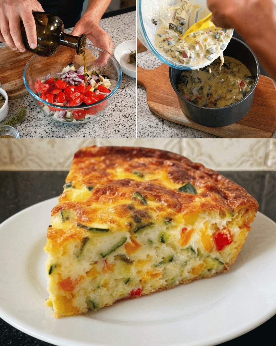 Quiche Sans Pâte aux Légumes du Soleil 
