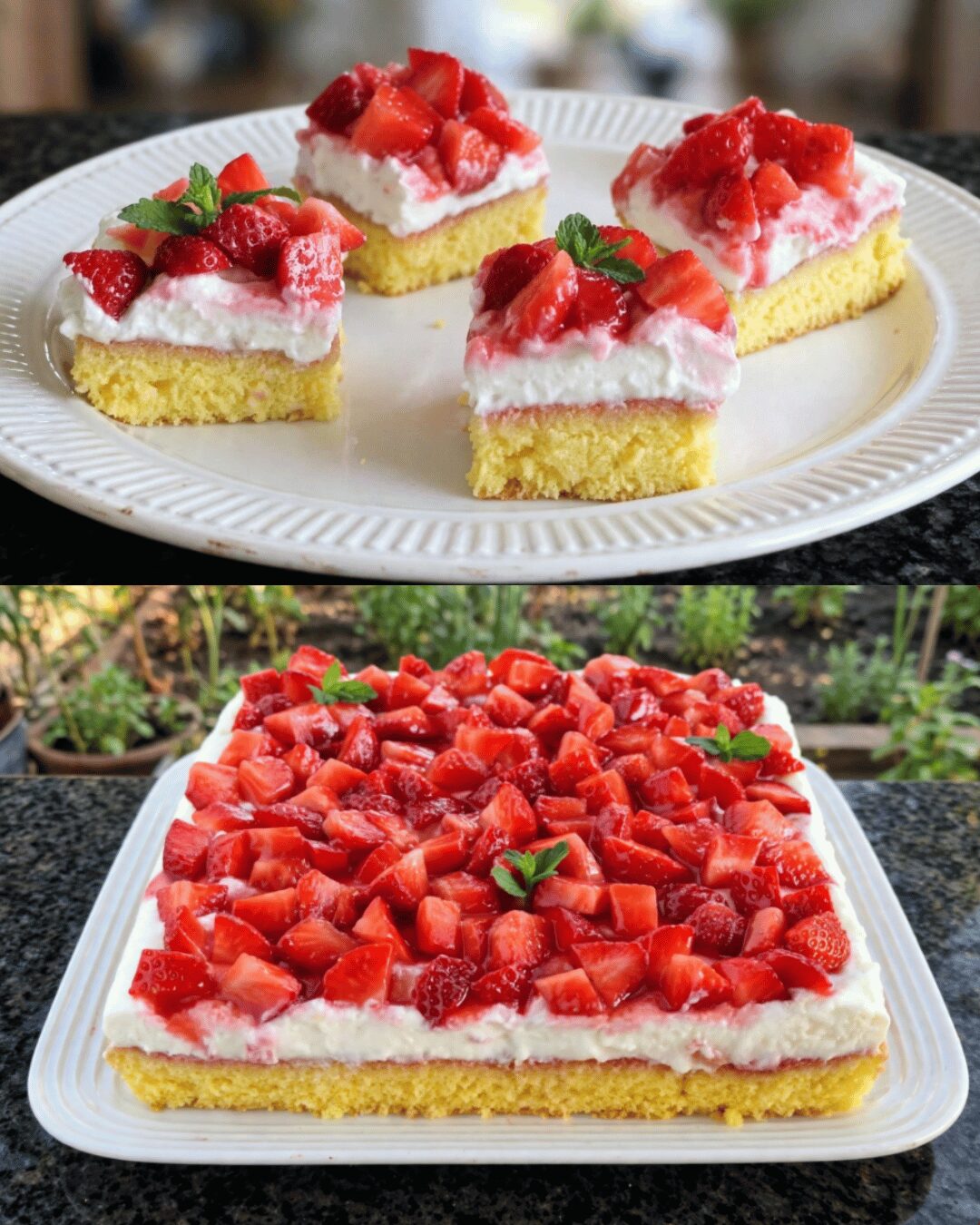 Gâteau Frais aux Fraises et à la Crème