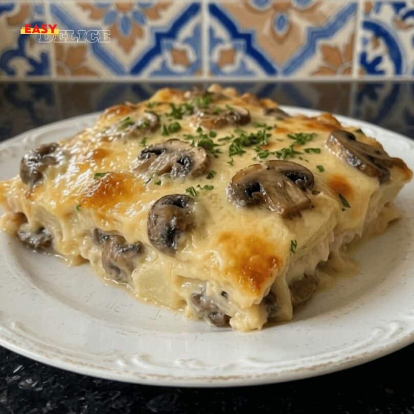 Parmentier de Poisson aux Champignons Gratiné