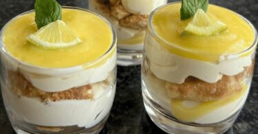 Verrines Façon Tiramisu au Citron Sans Cuisson