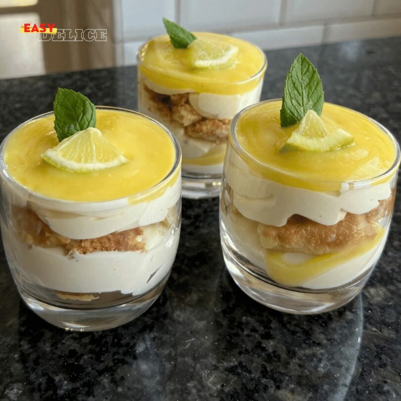 Verrines Façon Tiramisu au Citron Sans Cuisson