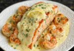 Saumon Crémeux au Citron et Crevettes 🍋