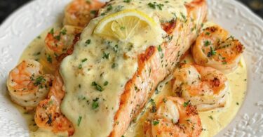 Saumon Crémeux au Citron et Crevettes 🍋
