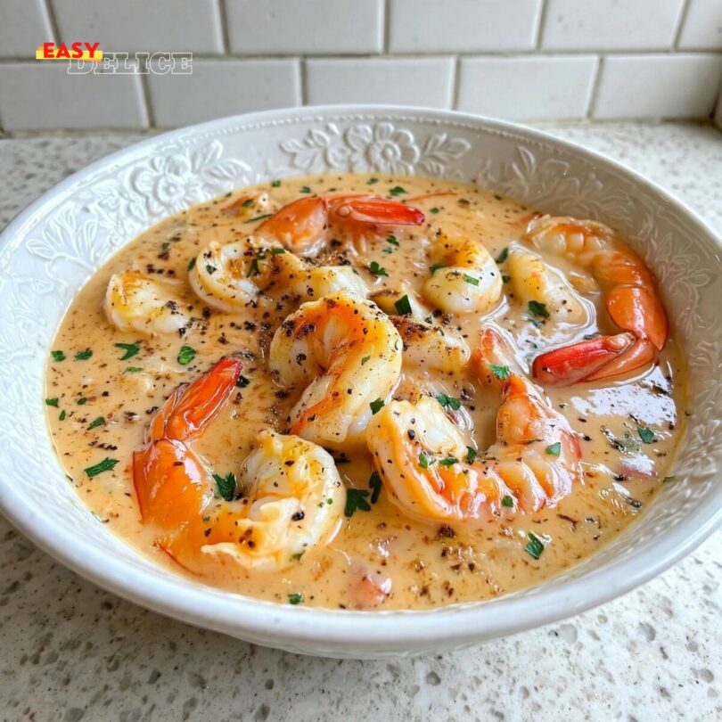Crevettes à la Crème Ail & Parmesan