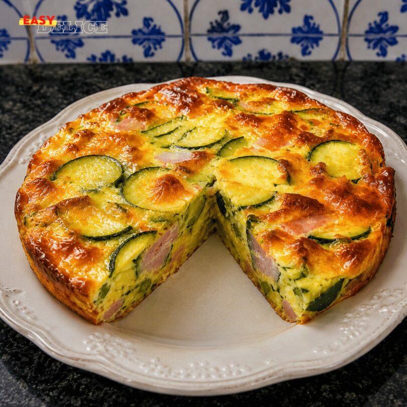 Gâteau Invisible aux Courgettes et Jambon