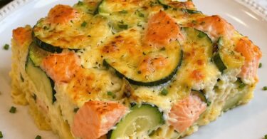 Flan Fondant aux Courgettes & Saumon