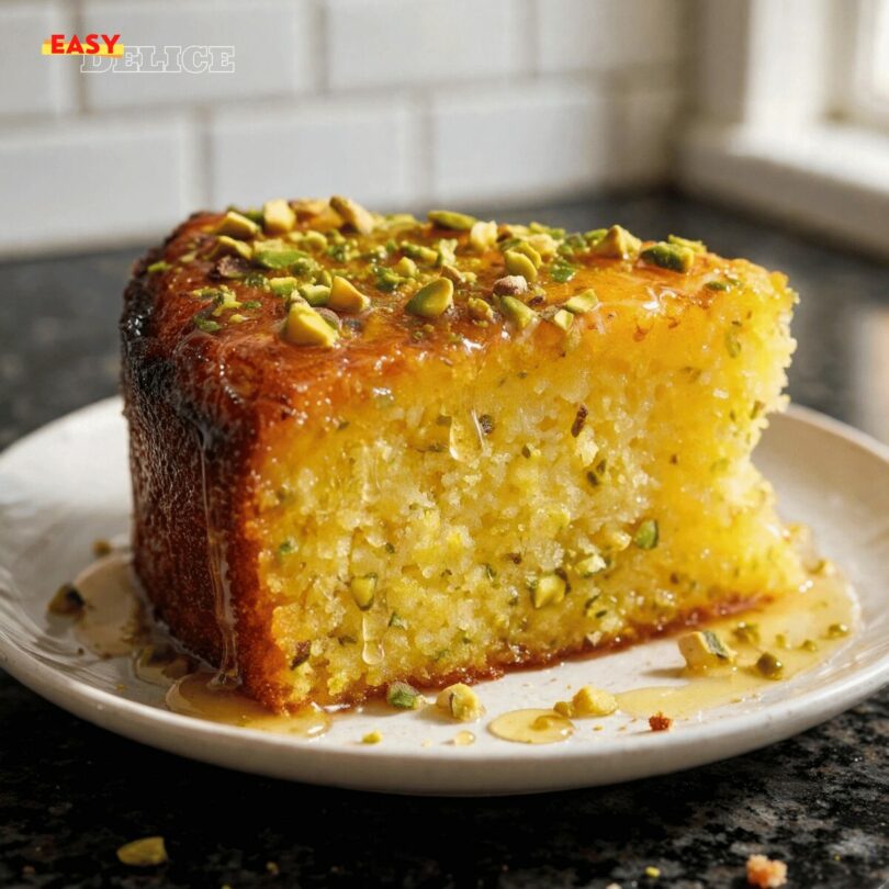 Gâteau Moelleux au Citron, Pistaches & Miel