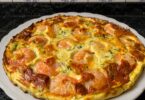 Tarte sans Farine aux Courgettes et Crevettes