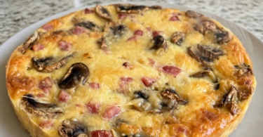 Quiche sans pâte au Jambon & Champignons