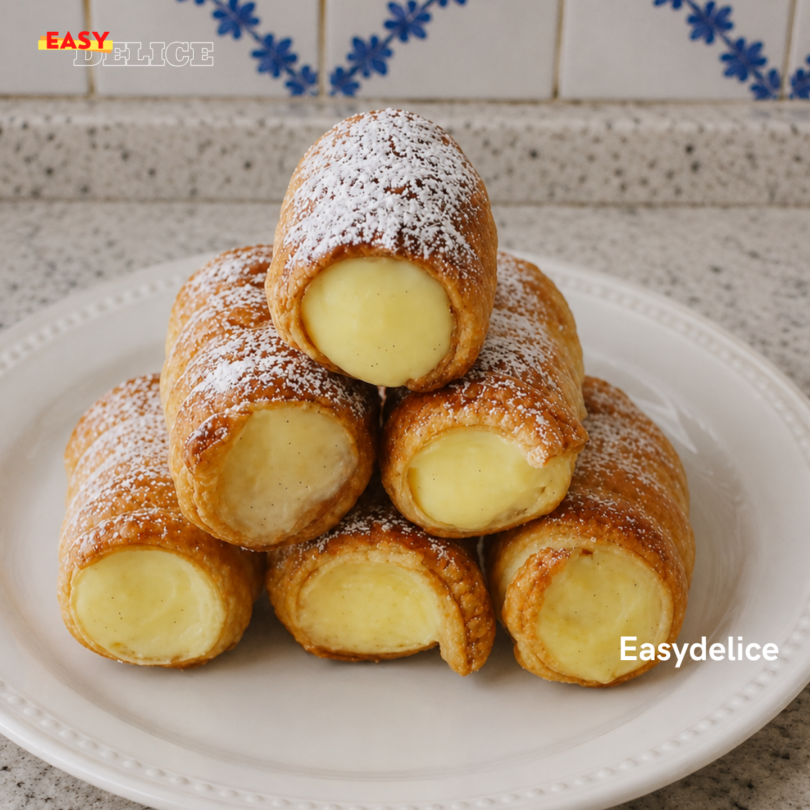 Cannelés de Pâte Feuilletée à la Crème Vanillée