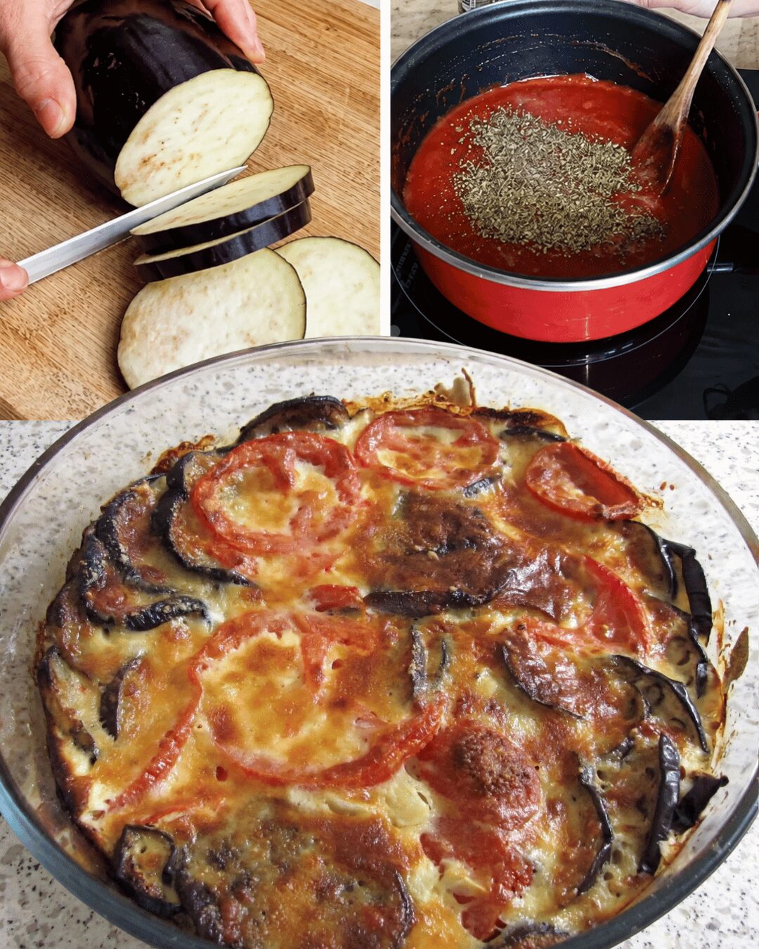 Gratin d'Aubergines à l'Italienne