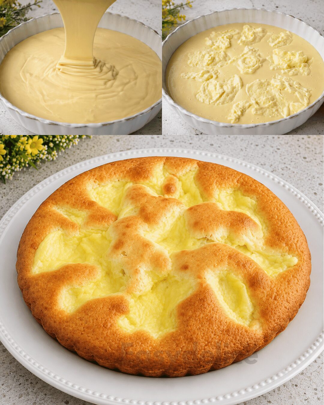 Gâteau Moelleux au Citron avec Crème Citronnée