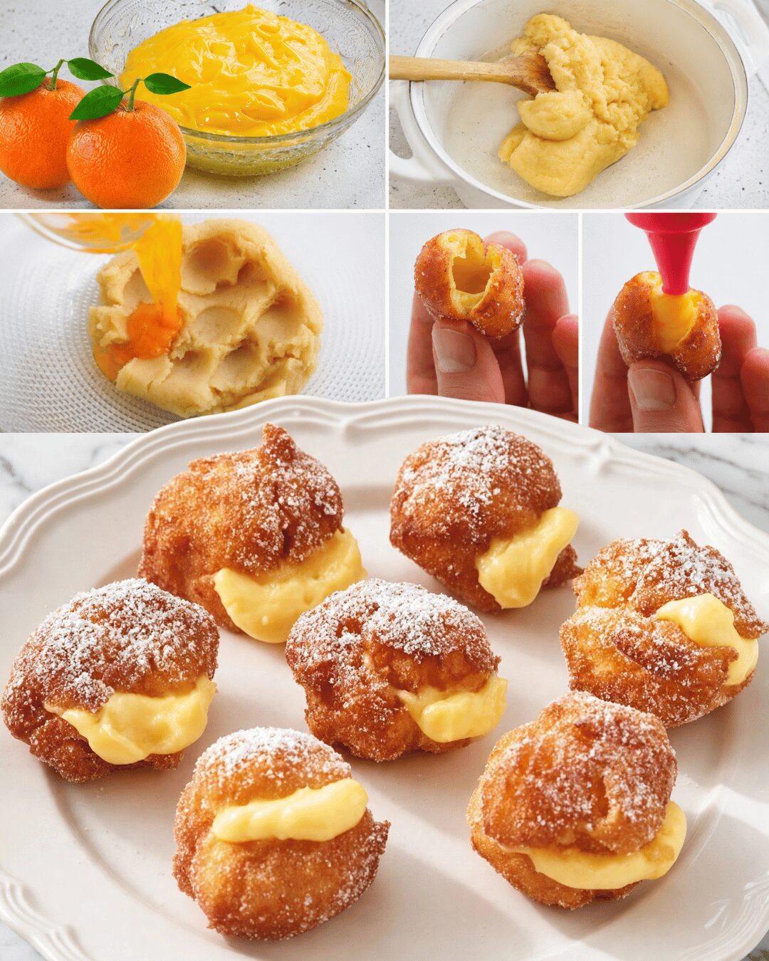 Beignets légers à la crème d’orange
