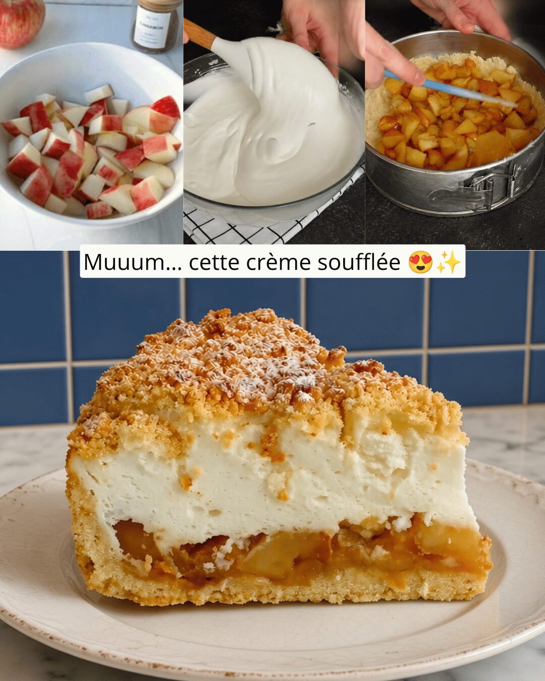 Tarte aux Pommes à la Crème Soufflée