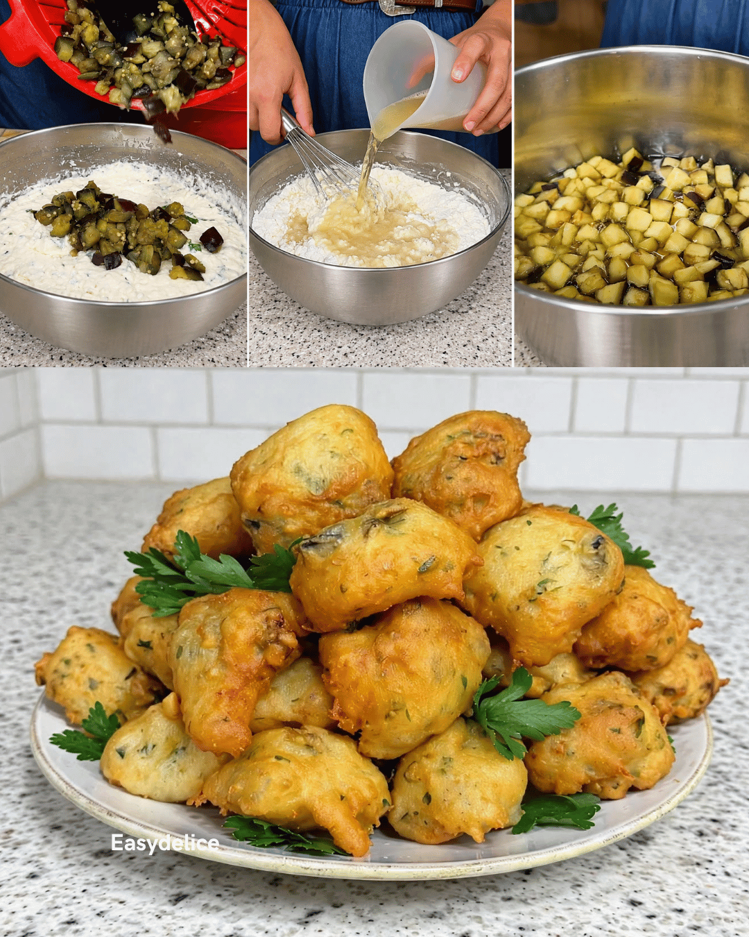 Beignets d’Aubergines au Parmesan