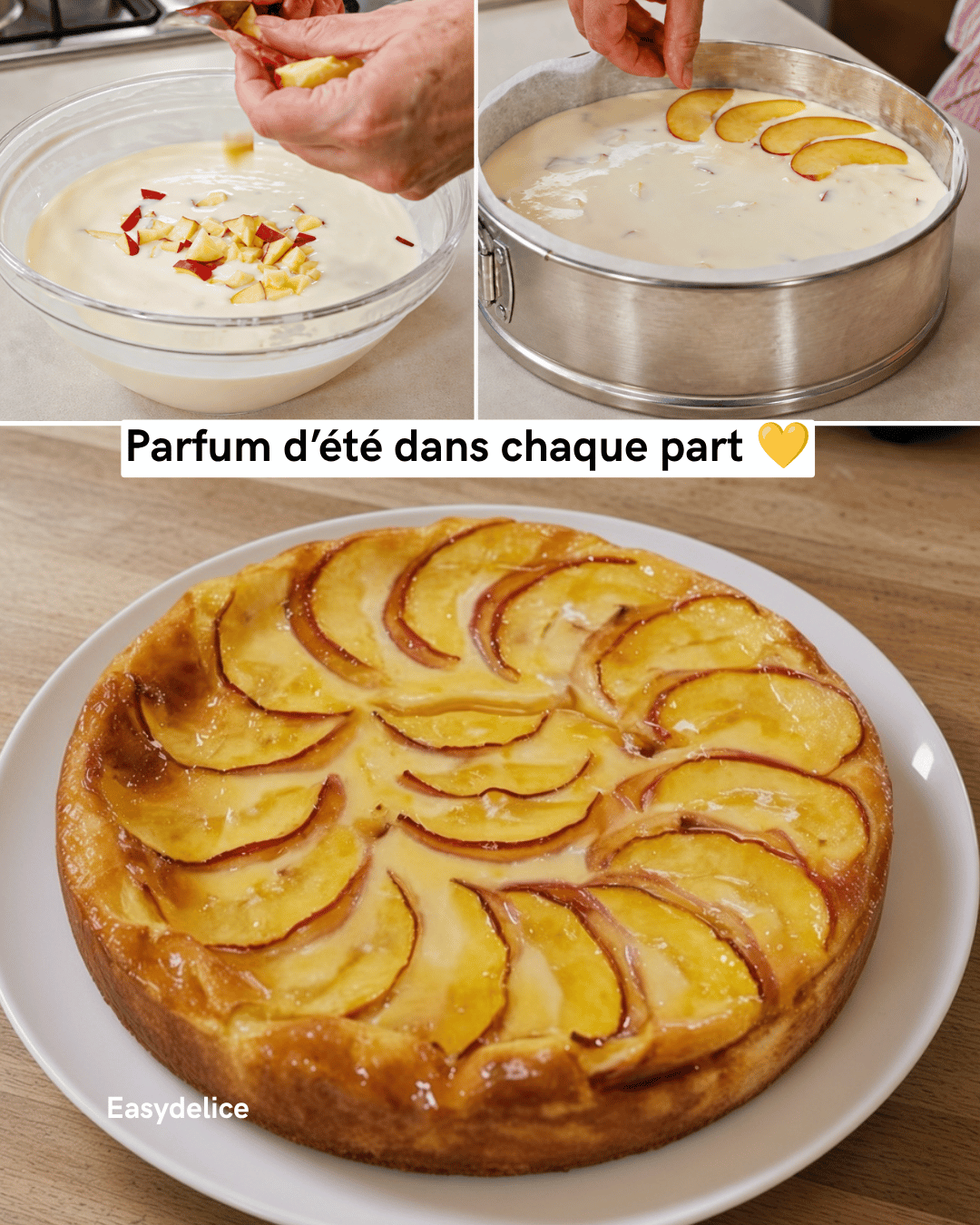 Gâteau Fondant au Yaourt & aux Pêches