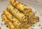 Crêpes Salées au Jambon, Fromage & Ciboulette