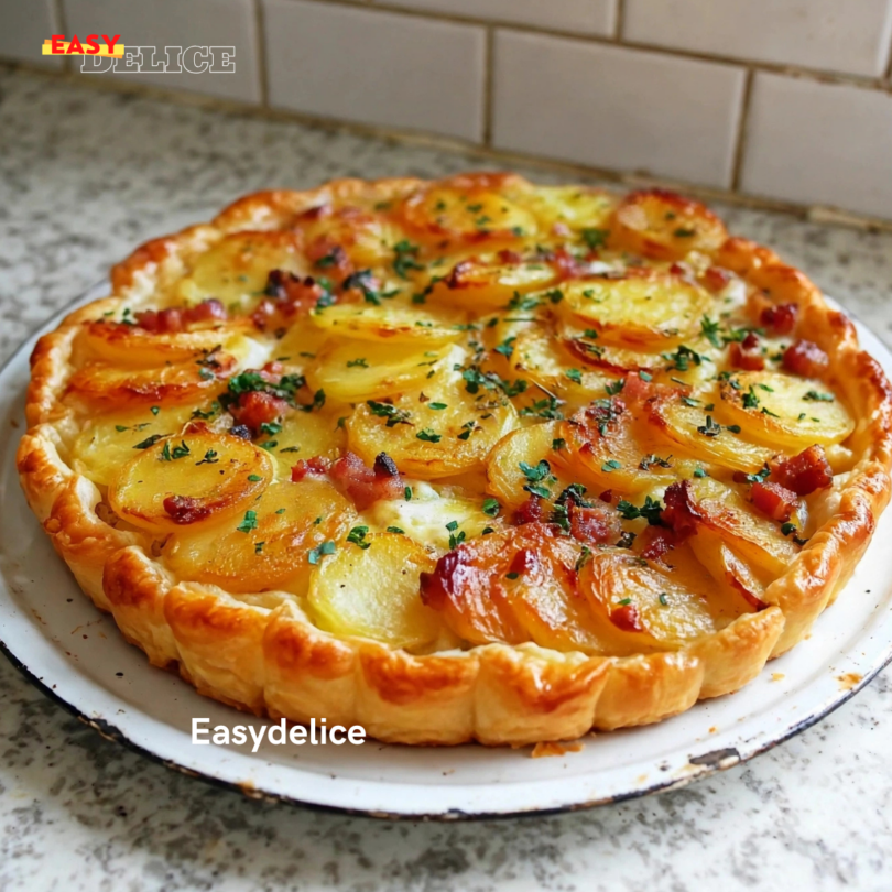 Quiche aux Pommes de Terre & aux Lardons