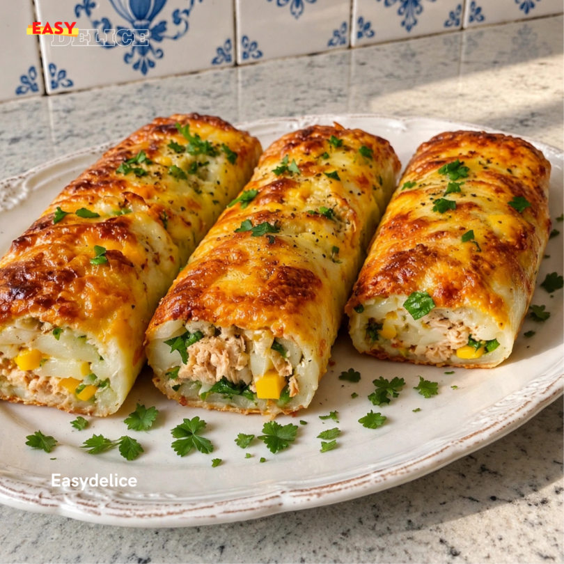 Roulés de Pommes de Terre au Poulet
