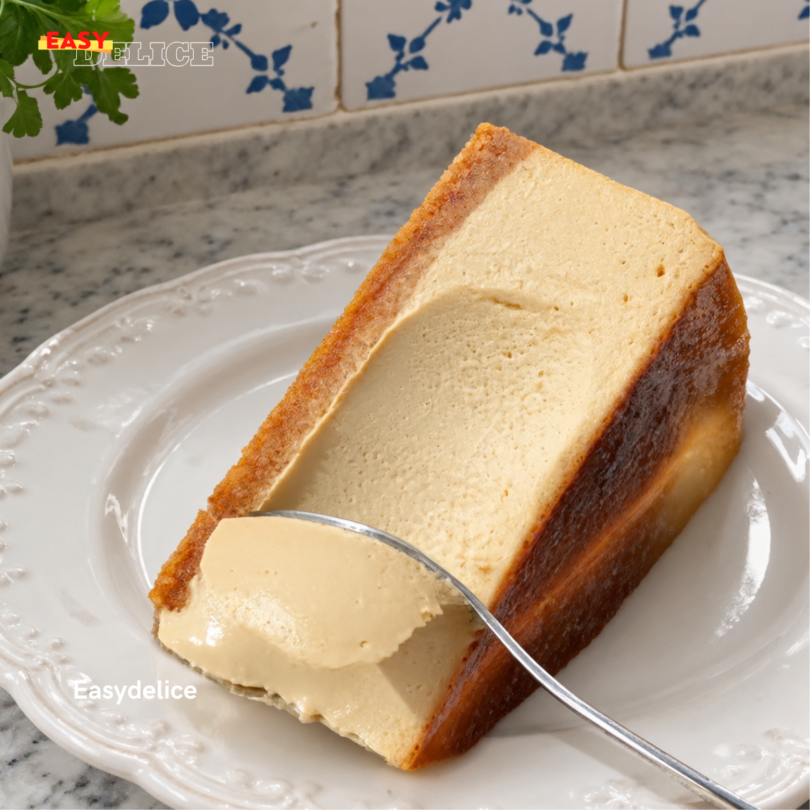 (CHEESECAKE BASQUE BRÛLÉ AU CARAMEL